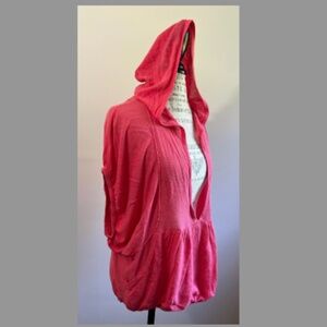 Unique Mystree hoodie sweater w/hood coral color size L